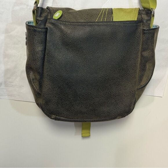 Stylish Green and Brown Women's Bag by haiku lots of storage good condition - Picture 5 of 8